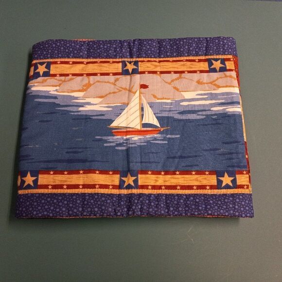 Quilted Nautical Table runner Countrycore Cottagecore Kitsch - Picture 6 of 6